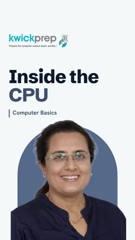 Diagram of the CPU with ALU, control unit and registers.