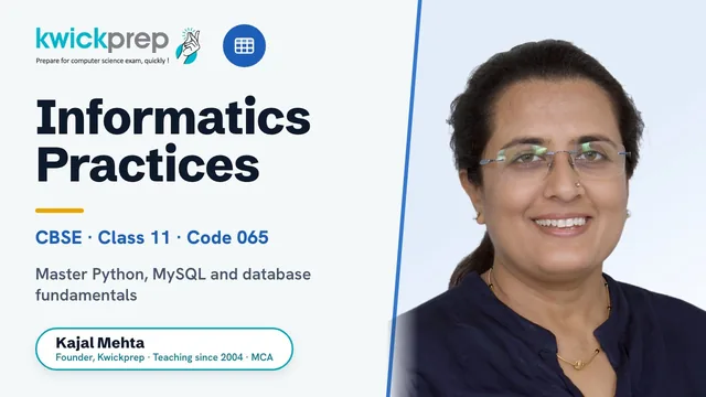 CBSE Class 11 Informatics Practices (065)