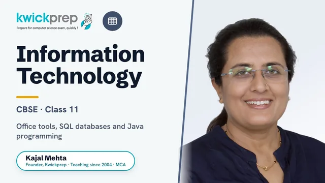 CBSE Class 11 Information Technology (802)