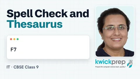 Spelling & grammar check; synonyms and thesaurus; non-printing characters