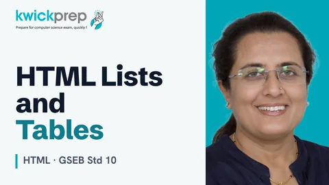 List and Table Handling – ordered/unordered lists and tables
