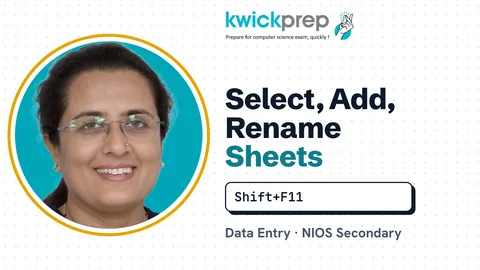 Selecting, adding and renaming worksheets