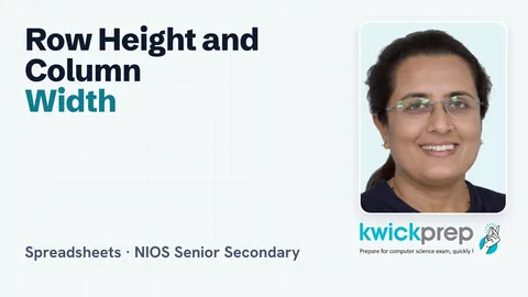 Row height and column width