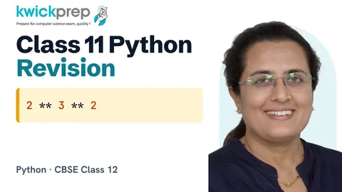 Class XI Python Revision in One Go