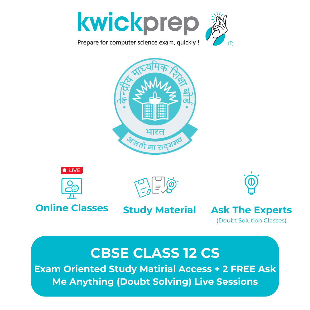 CBSE Class 12th CS Live Sessions Banner