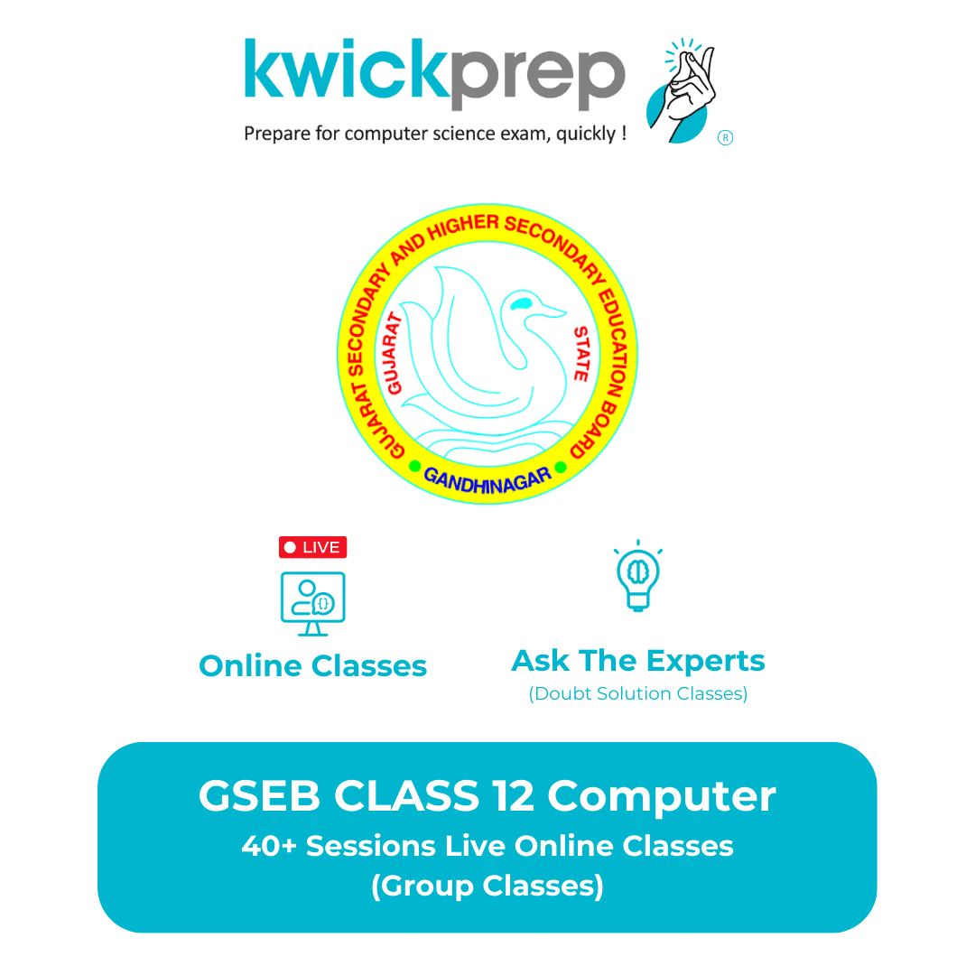 GSEB Class 12th CS Online Group Classes Banner